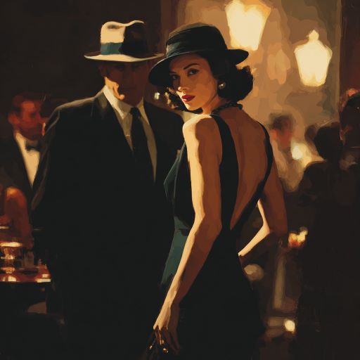 1930s couple in club,